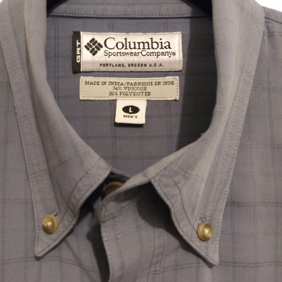 Columbia Other - Mens Columbia Sportswear Co Long Sleeve Dress/Casual Gray Shirt Size L #M-13